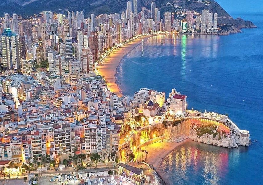 Vista de la bahía de Benidorm